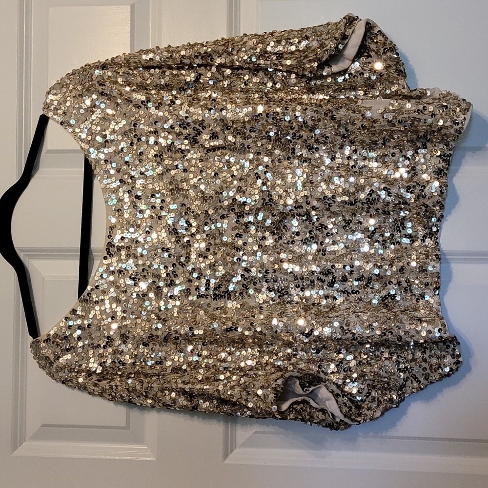 VINCE. sequin blouse